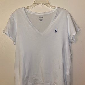 Polo Ralph Lauren White V-Neck T-Shirt
